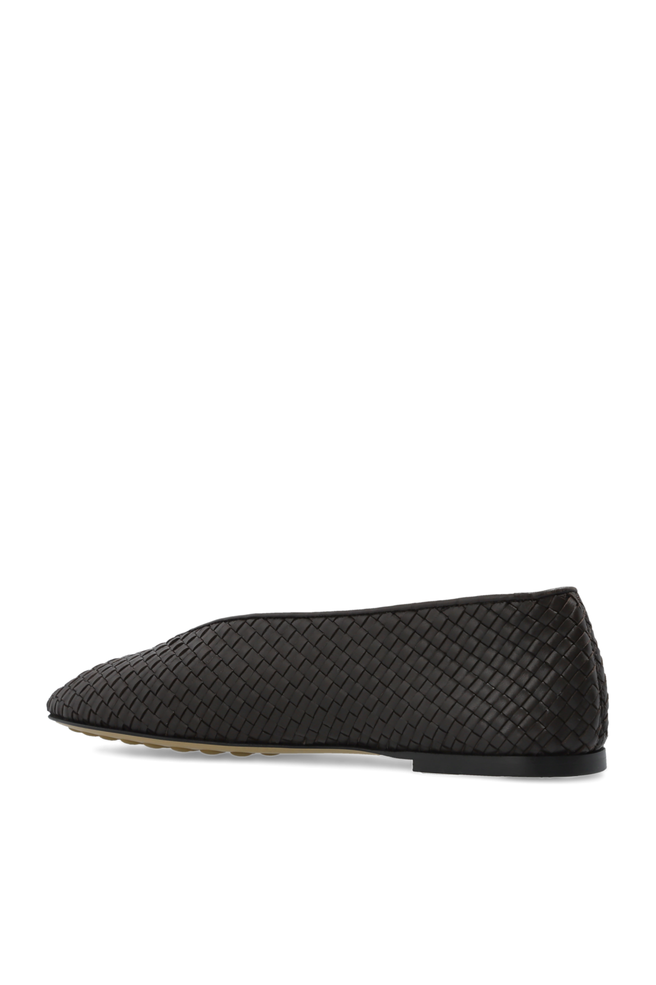 フラットシューズ BOTTEGA VENETA Dark Brown Leather Rosa Ballerinas Bottega Veneta® Women's Rosa Ballerina in Dark apple candy